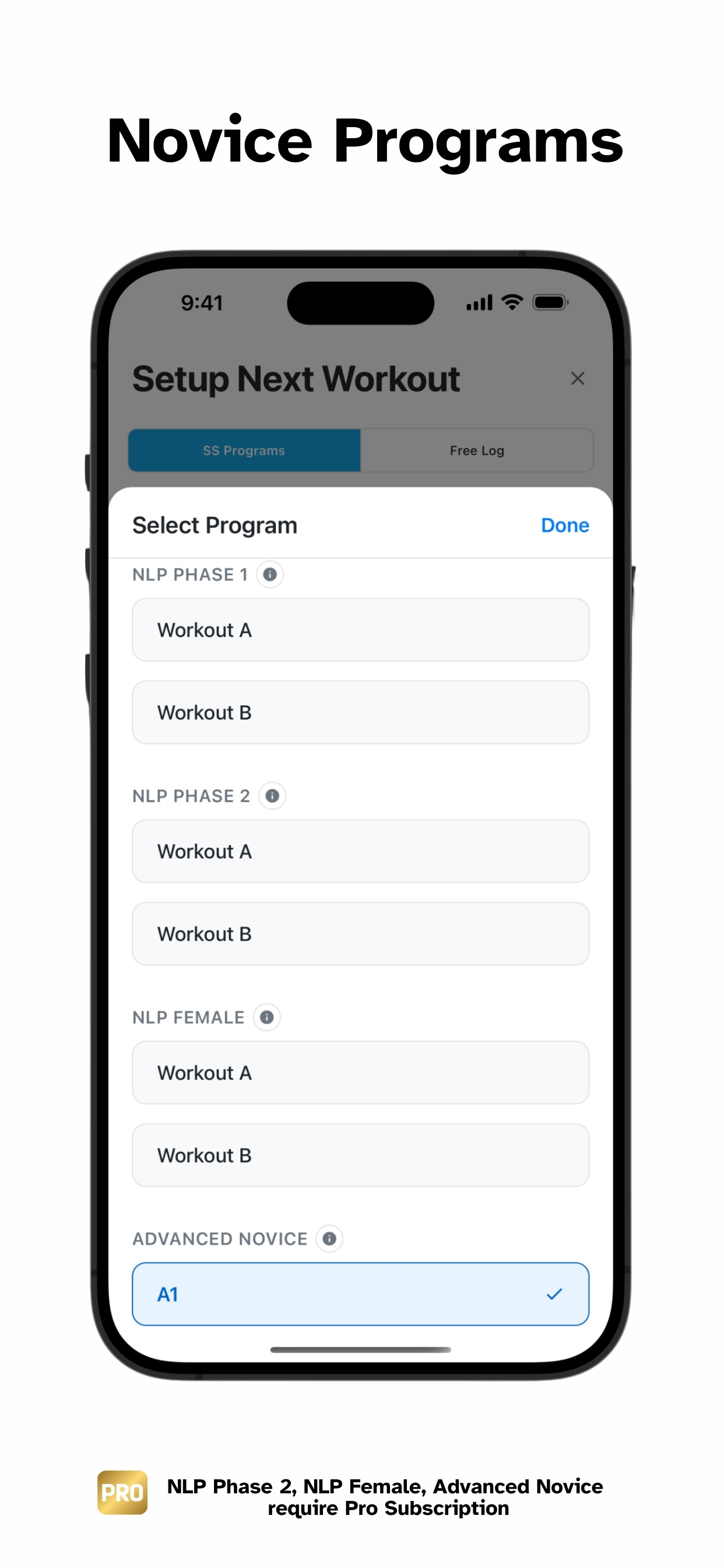 Novice Programs - Proven training programs